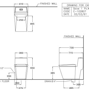 Ảnh công trình thực tế Bồn Cầu COTTO C102807 1 Khối Nắp Êm