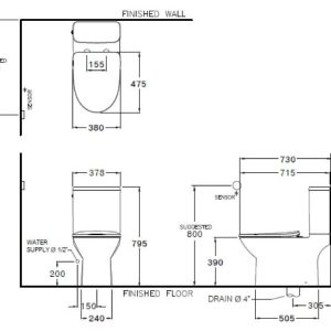 Ảnh công trình thực tế Bồn Cầu COTTO C126227 2 Khối Cảm Ứng Không Chạm