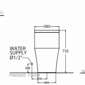 Ảnh công trình thực tế Bồn Cầu Cotto C100018HOS 1 Khối Xả Nhấn