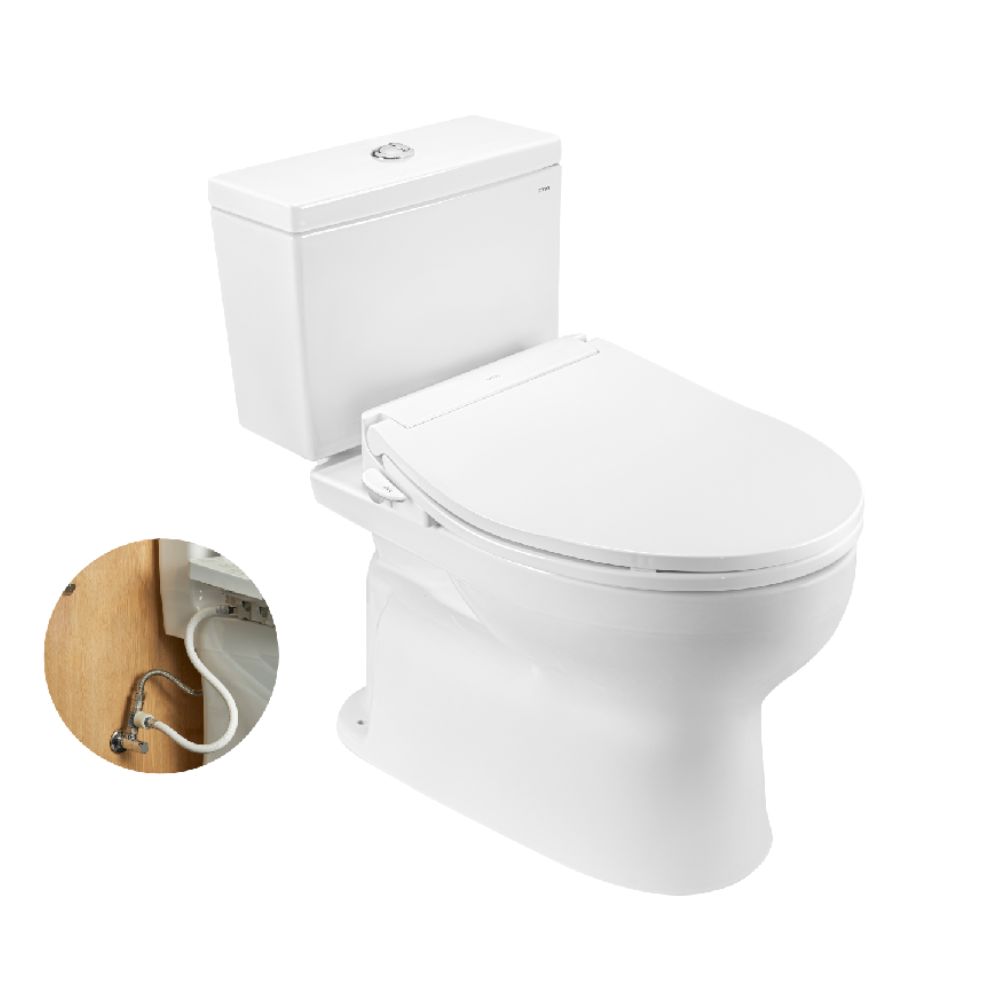 TOTO CS302DE6#W – Bồn cầu 2 khối nắp rửa cơ TCW11S