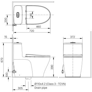 Ảnh công trình thực tế Bồn Cầu Nắp Điện Tử INAX AC-989/CW-H18VN