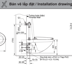 Ảnh công trình thực tế Bồn cầu Inax nắp điện tử AC-22P + CW-KA22AVN