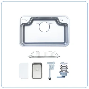 Ảnh công trình thực tế Chậu Rửa Bát NOBINOX LIRA NJ588D 1 Hố 760mm