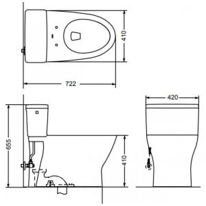 Ảnh công trình thực tế Bồn Cầu Điện Tử TOTO MS188VKW23/T53P100VR Nắp Washlet TCF47360GAA S7