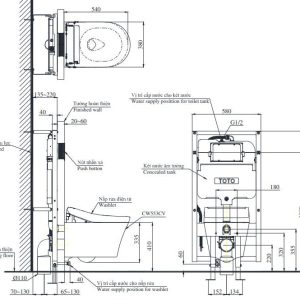 Ảnh công trình thực tế Bồn Cầu TOTO CW553C#XW/TCF34570GAA#NW1/WH172AAT Treo Tường