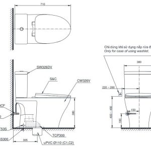 Ảnh công trình thực tế Bồn Cầu WASHLET TOTO CS326DW11 2 Khối Kèm Nắp Điện Tử TCF24460AAA (220V)