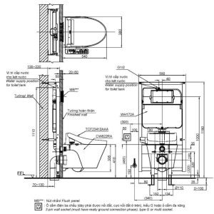 Ảnh công trình thực tế Bồn Cầu TOTO CW822RA#W/TCF23410AAA#NW1/WH172A Treo Tường