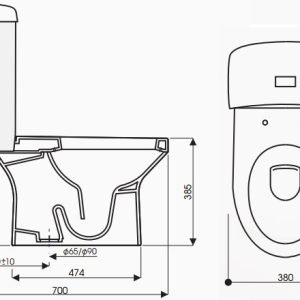 Ảnh công trình thực tế Bồn Cầu THIÊN THANH PEACH CD0808 2 Khối
