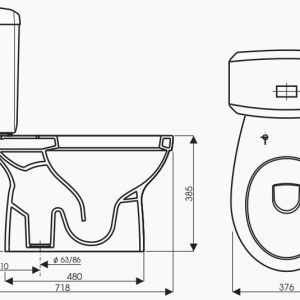 Ảnh công trình thực tế Bồn Cầu THIÊN THANH WAVES CD7062G 2 Khối