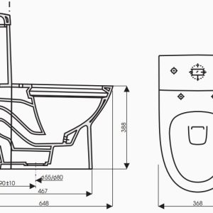 Ảnh công trình thực tế Bồn Cầu THIÊN THANH WATER CK67 1 Khối