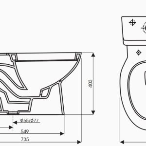 Ảnh công trình thực tế Bồn Cầu THIÊN THANH TITAN CK68 1 Khối