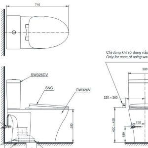 Ảnh công trình thực tế Bồn Cầu 2 Khối TOTO CS326DT3 Nắp Êm TC385VS