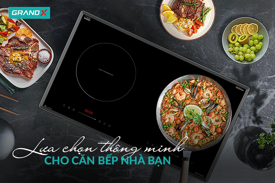 Bếp Từ 2 Vùng Nấu GRANDX GX IP689SE Mặt Kính EURO Platinum