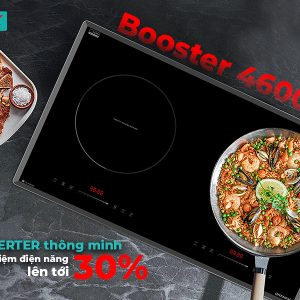 Ảnh công trình thực tế Bếp Từ 2 Vùng Nấu GRANDX GX IP689SE Mặt Kính EURO Platinum
