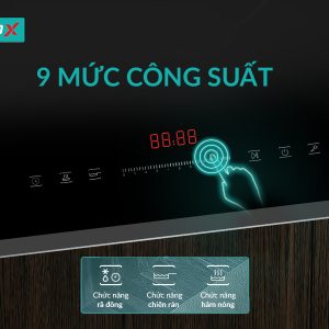 Ảnh công trình thực tế Bếp Từ 2 Vùng Nấu GRANDX GX IP689SE Mặt Kính EURO Platinum
