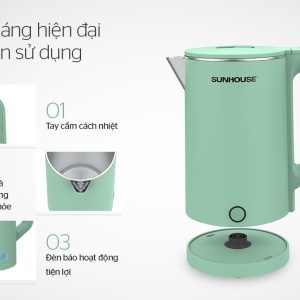 Ảnh công trình thực tế Ấm Siêu Tốc Sunhouse SHD1350 (1.7L)