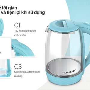 Ảnh công trình thực tế Ấm Siêu Tốc Thủy Tinh Sunhouse SHD1215 (1.8L)