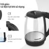 Ấm Siêu Tốc Thủy Tinh Sunhouse SHD1215B (1.8L) - ảnh 2