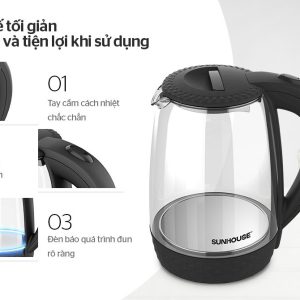 Ảnh công trình thực tế Ấm Siêu Tốc Thủy Tinh Sunhouse SHD1215B (1.8L)