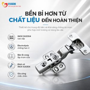 Ảnh công trình thực tế Bản Lề GrandX Capella SUS304 XC.S304B