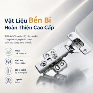 Ảnh công trình thực tế Bản Lề GrandX Capella Thép XC.IR107A1