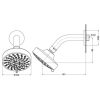 Bát sen tắm gắn tường TOTO TBW01013V 5 chế độ tròn 102mm - ảnh 2