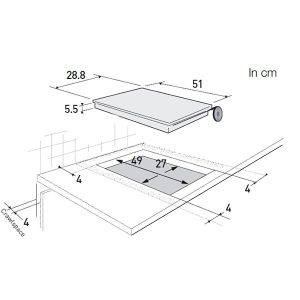 Ảnh công trình thực tế Bếp Điện Domino Brandt TV1000B