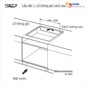 Ảnh công trình thực tế Bếp Điện Từ Chef’s EH-MIX536