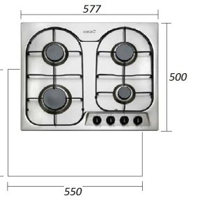 Ảnh công trình thực tế Bếp Gas Âm Cata L 604 FTI