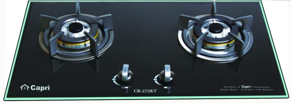 Bếp Gas Âm Kính 2 Lò Capri CR-272KT
