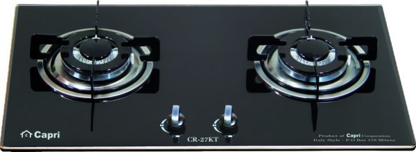 Bếp Gas Âm Kính 2 Lò Capri CR-27KT
