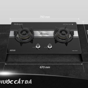 Ảnh công trình thực tế Bếp Gas Âm Kính APEX APB8819