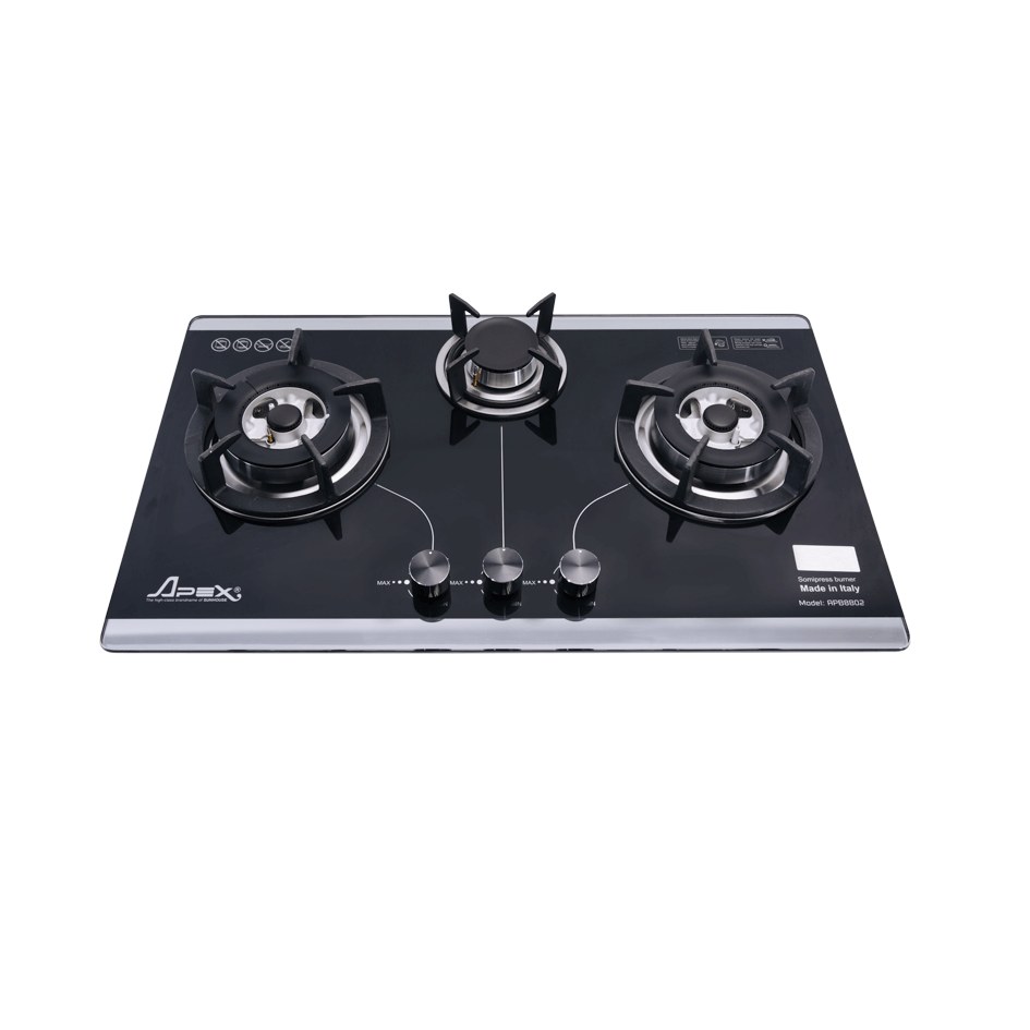 Bếp Gas Âm Kính SOMIPress Cao Cấp Apex 3 Lò APB8802