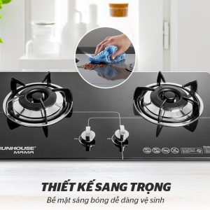 Ảnh công trình thực tế Bếp Gas Âm Kính Sunhouse MAMA MMB6632
