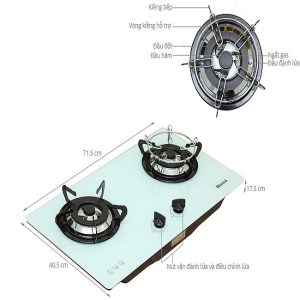 Ảnh công trình thực tế Bếp Gas Âm Rinnai RVB-2WG
