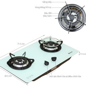 Ảnh công trình thực tế Bếp Gas Âm Rinnai RVB-2WGN