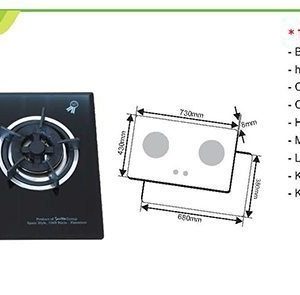 Ảnh công trình thực tế Bếp Gas Âm Sevilla SV-108B