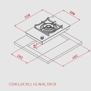 Ảnh công trình thực tế Bếp Gas Âm Teka CGW LUX 30.1 1G