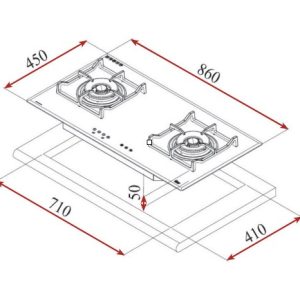 Ảnh công trình thực tế Bếp Gas Âm Teka CGW LUX 86 TC 2G AI AL 2TR CI