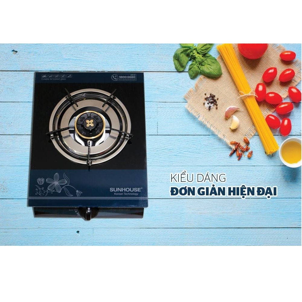 Bếp Gas Dương Đơn Kính Họng Thường Sunhouse SHB212KT