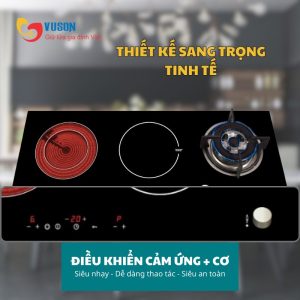 Ảnh công trình thực tế Bếp Gas Kết Hợp Điện Từ Malloca MH 03IRG
