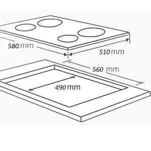 Ảnh công trình thực tế Bếp Từ Cata I 604 TCVI