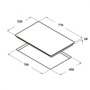 Ảnh công trình thực tế Bếp Từ Cata ISB 704 BK