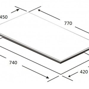 Ảnh công trình thực tế Bếp Từ Đa Điểm 3 Vùng Nấu Capri CR-831KT