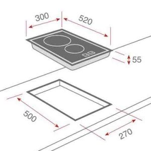 Ảnh công trình thực tế Bếp Từ Domino Teka Space IRF 3200