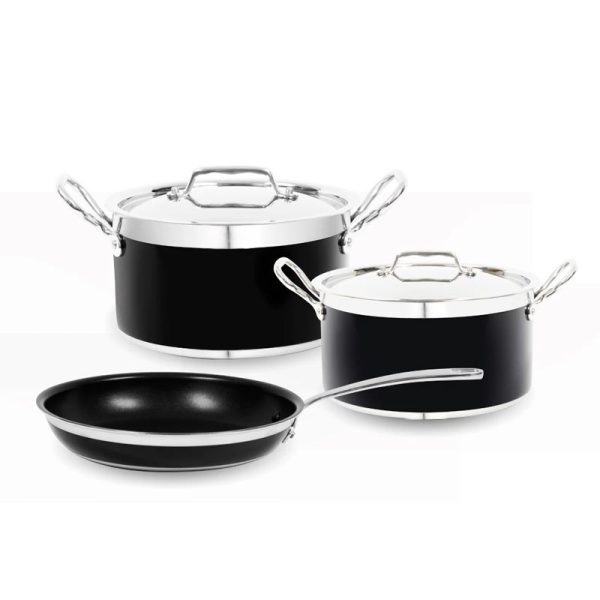 Bộ Nồi Chảo Hafele 531.08.043 (2 Nồi, 1 Chảo Màu Đen)