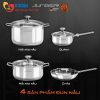Bộ Nồi Chảo Inox 4 Món Junger CWJ-070 - ảnh 2
