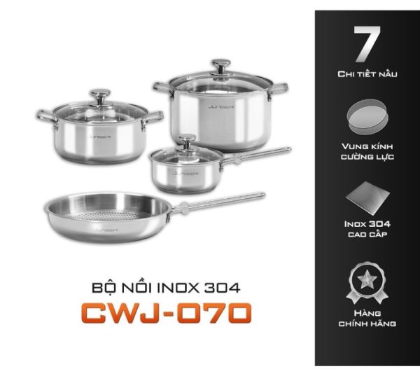 Bộ Nồi Chảo Inox 4 Món Junger CWJ-070