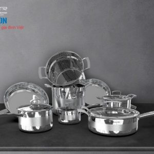 Ảnh công trình thực tế Bộ Nồi Chảo Inox 8 Món Junger JC-100