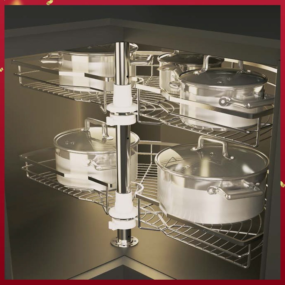 Bộ Rổ Góc Mezzo Xoay 180° Hafele Cucina 548.37.000